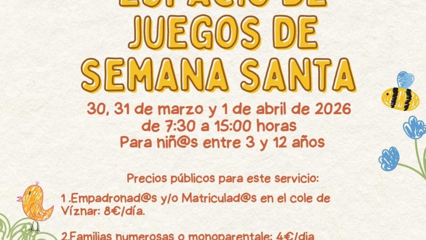 Espacio de juegos de Semana Santa