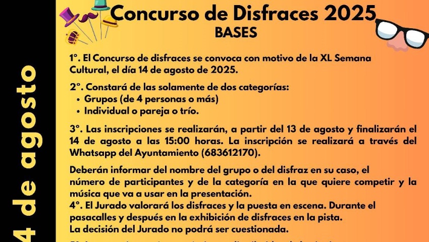 Bases Concurso de Disfraces 2025