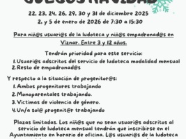 Para la conciliación Espacio de Juegos Navidad