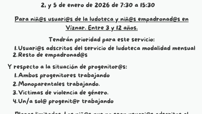 Para la conciliación Espacio de Juegos Navidad